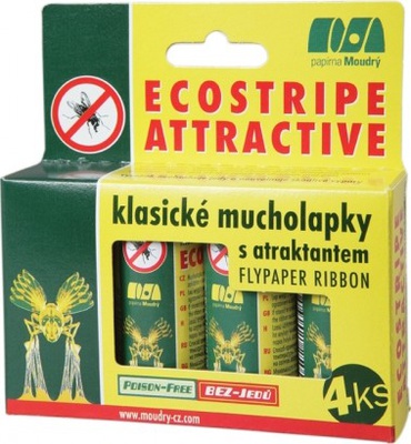 Almi Praha - Mucholapka Classic, Ecostripe attractive 4 ks