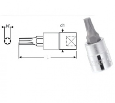 Almi - 1/4 hlavice zástrčná TORX TX30, TONA EXPERT E030127