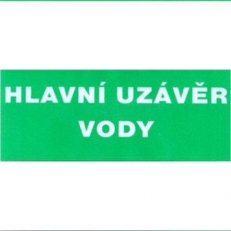 Almi - Tabulka - HLAVNÍ UZÁVĚR VODY