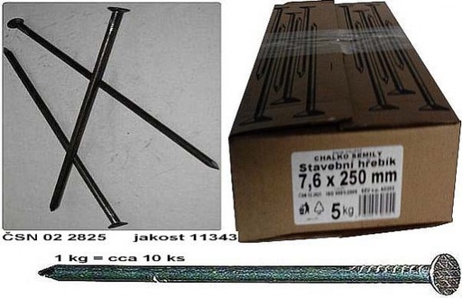 Almi - Hřebík stavební 250x7,6mm (1kg)