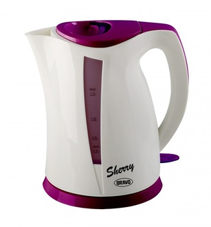 Almi - BRAVO konvice rychlovarná SHERRY 1,7L, B-4321 bílo-fialová