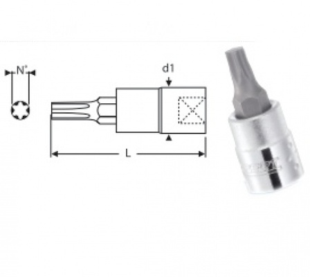 Almi Praha - 1/4 hlavice zástrčná TORX TX15, TONA EXPERT E030123