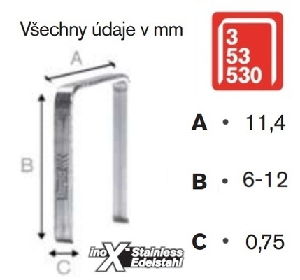 Almi Praha - Sponky náhr. Rapid 53/14 5000ks