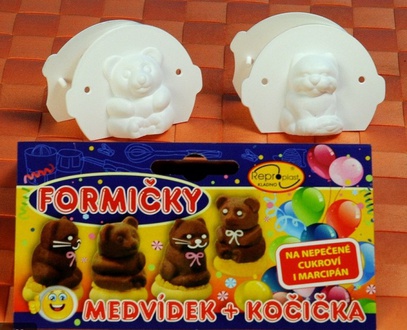 Almi - Formičky na nepečené cukroví, medvídek + kočička