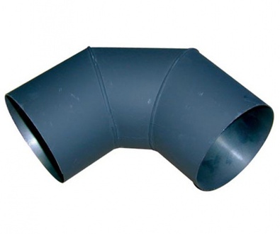 Almi - Koleno kouřové 160/ 90st. síla 1,5mm černé