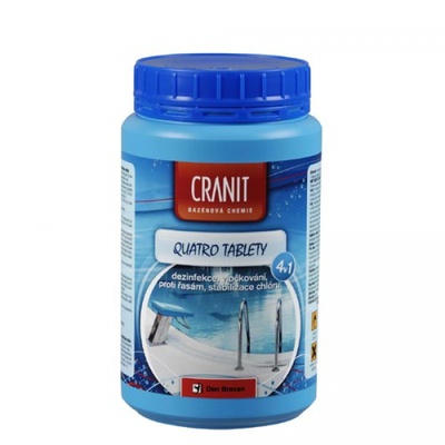 Almi Praha - Cranit Quatro tablety 1kg - dezinfekce, proti řasám, vločkování, stabilizace 