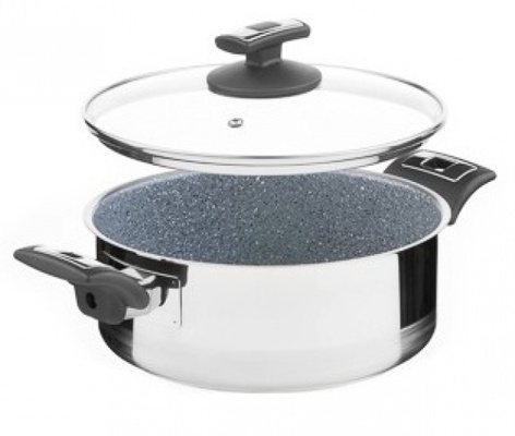Almi Praha - Rendlík Kolimax Cerammax Pro Comfort s poklicí, průměr 22cm, objem 3,0l, keramický povrch černý granit