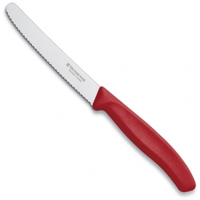 Almi Praha - Nůž na rajčata, vlnitý VICTORINOX 6.7831 červený