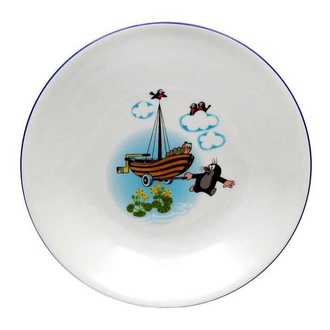Almi - Dětský talíř hluboký 20cm, KRTEK a loďka