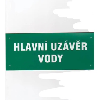 Almi - Tabulka - HLAVNÍ UZÁVĚR VODY