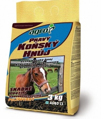 Almi Praha - Pravý koňský hnůj 3 kg granulovaný