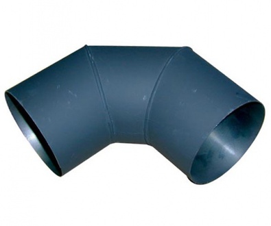 Almi - Koleno kouřové 130/ 90st. síla 1,5mm černé