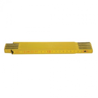 Almi - Metr skládací dřevěný 2m/10 žlutý, PERFEKT, METRIE