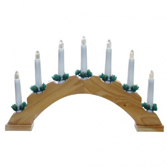 Almi - Svícen vánoční el. 7 svíček, oblouk přírodní