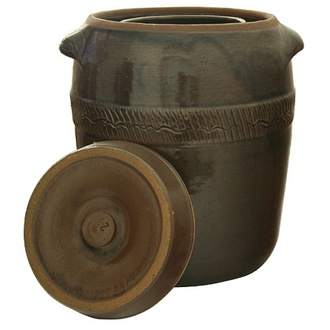 Almi - Sud na zelí 30l s víkem, keramika Šamotka