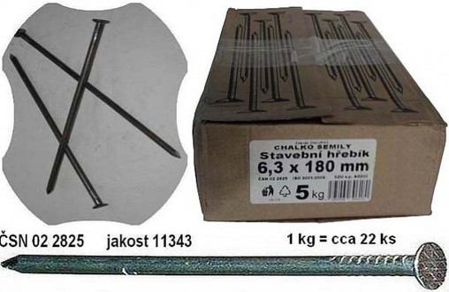 Almi - Hřebík stavební 180x6,3mm (1kg)