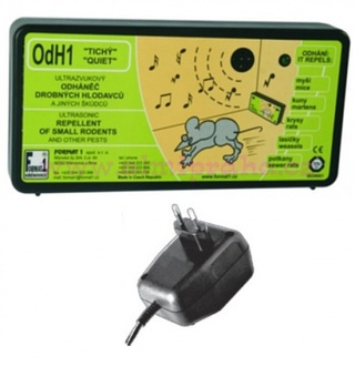 Almi - Ultrazvukový odpuzovač drobných hlodavců a škůdců OdH1, tichý s adapterem