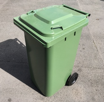 Almi - Popelnice - nádoba na odpad PH 240 l na kolečkách, zelená