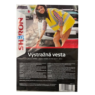 Almi - Výstažná vesta žlutá, SHERON EN ISO 20471:2013 CZ/SK