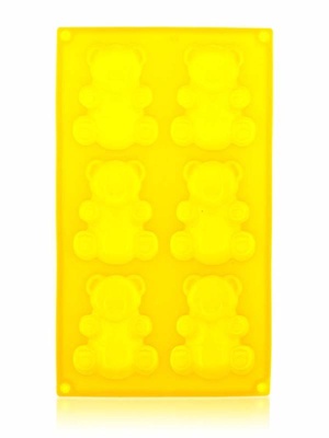 Almi Praha - Forma silikonová - medvídek 6 ks, žlutá