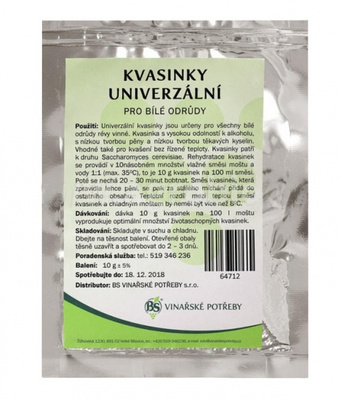 Almi Praha - Kvasinky univerzální pro bílé odrůdy 10g