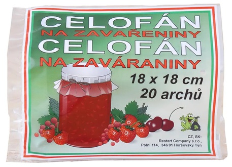 Almi - Celofán na zavařeniny 18 x 18 cm (20 ks)