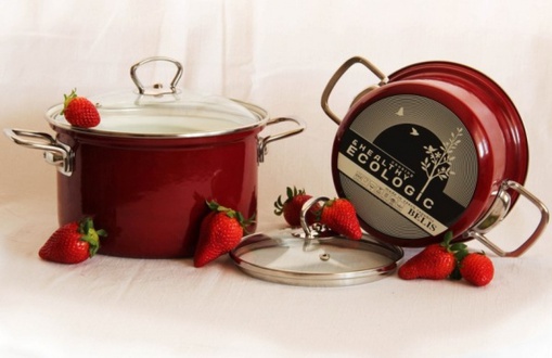 Almi - Hrnec BELIS ECO-CERAMIC 24cm 6,1l se skleněnou poklicí