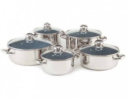 Almi - 10-dílná sada nádobí Kolimax Cerammax Pro Standard, šedá keramika